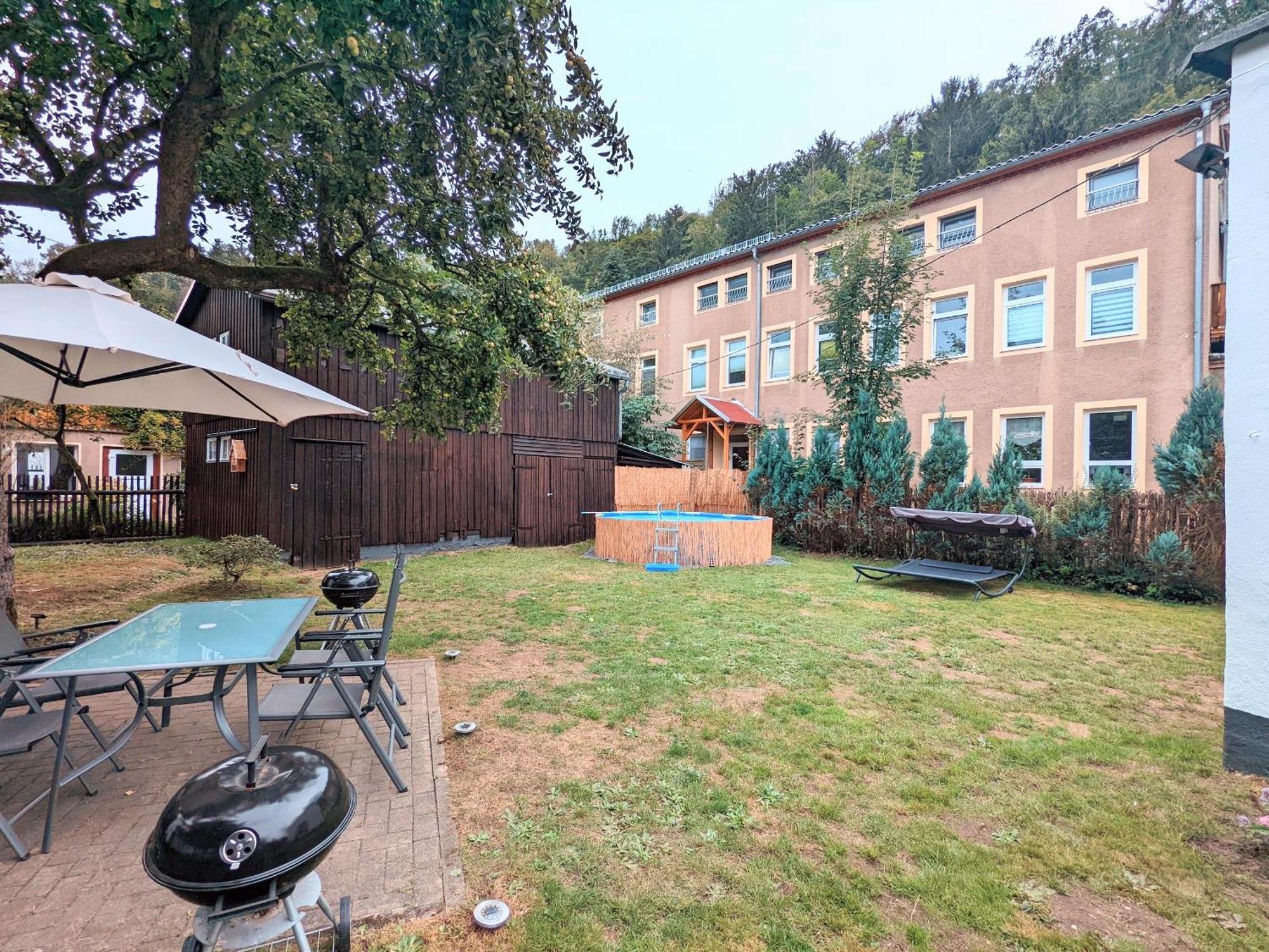 Helle gemütliche Wohnung mit Terrasse und Pool - H2 Sebnitz Exterior foto